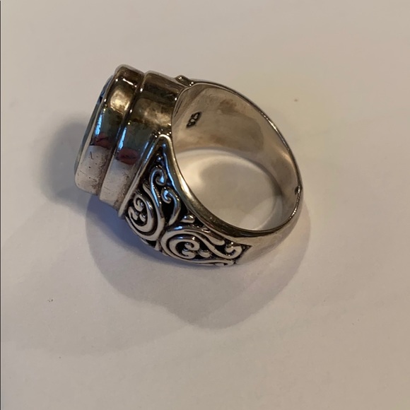 Sterling Silver Blue Topaz Ring 8.5 - Picture 2 of 7